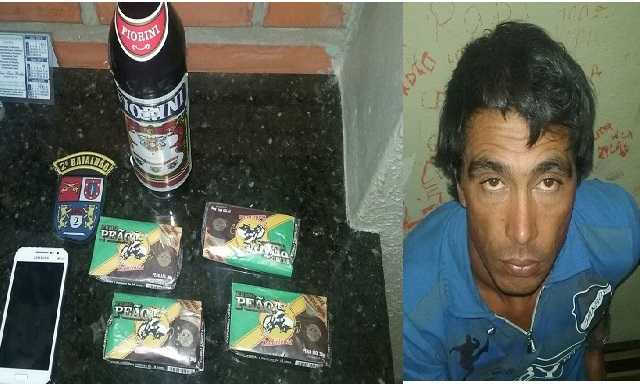 LOGO APÓS PRATICAR UM FURTO E UM ROUBO, INDIVÍDUO É PRESO PELA POLÍCIA MILITAR EM JACAREZINHO.