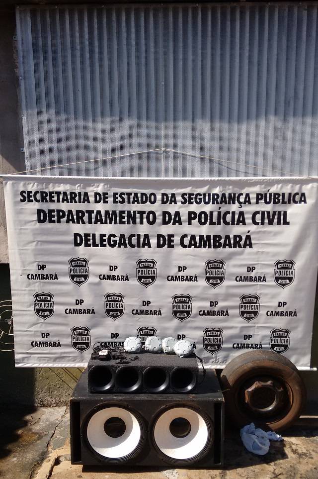 POLICIA CIVIL RECUPERA SOM FURTADO E PRENDE RECEPTADOR