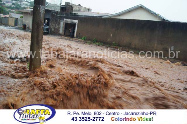 FORTE CHUVA CAUSA ENCHENTES E DESTRUIÇÕES EM JACAREZINHO