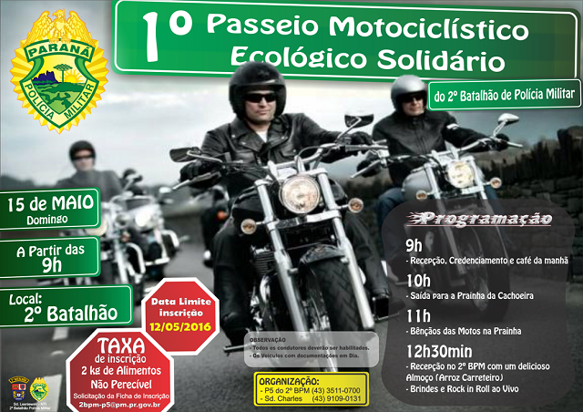 PASSEIO CICLÍSTICO E PASSEIO MOTOCICLÍSTICO DO 2ºBPM DE JACAREZINHO