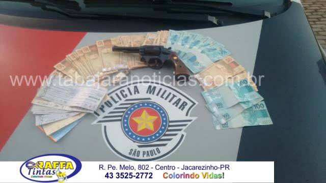 Agiota Paranaense e preso pela Polícia Militar de Ourinhos por porte ilegal de arma