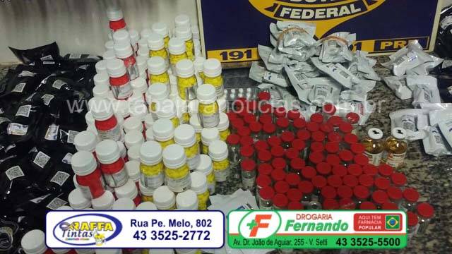 Policia Federal apreende veículo com vários anabolizantes e prende motorista
