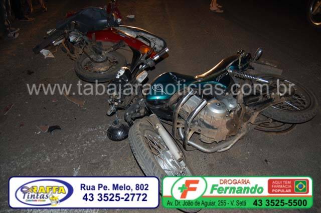 COLISÃO FRONTAL ENTRE DUAS MOTOS DEIXA JOVEM FERIDA NA VILA MARIA