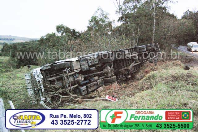 MOTORISTA EVITA COLISÃO FRONTAL MAS TOMBA CARETA NO KM 17 DA BR 153 M JACAREZINHO