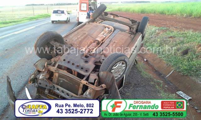 OUTRO CAPOTAMENTO NA PR 431 ENVOLVENDO PALIO DE CAMBARA QUASE NO MESMO LOCAL