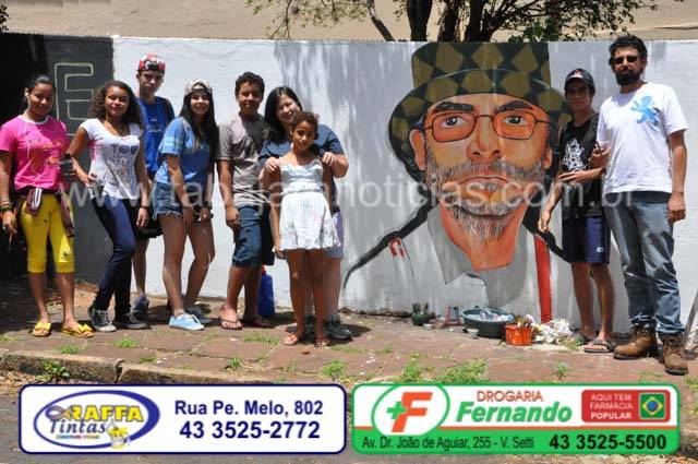 Projeto de Natal Intervenção Artística Muro do asilo de Jacarezinho