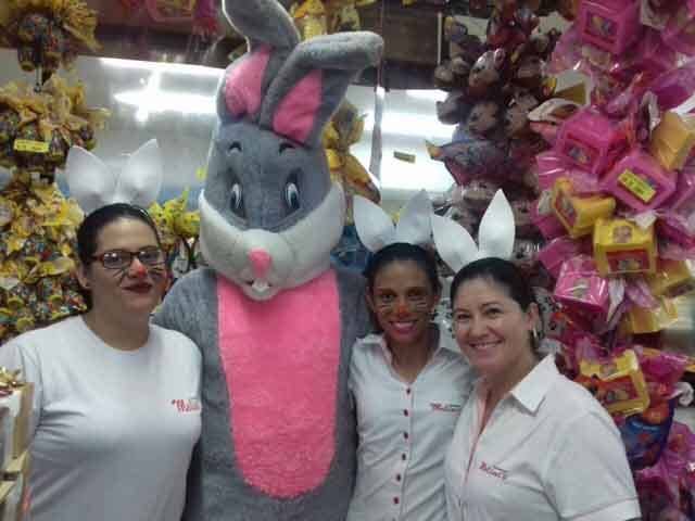 Nesta Páscoa o Coelhinho está marcando presença nas lojas do Grupo Molini’s