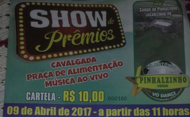 Bingo beneficente e cavalgada rumo ao bairro Pinhalzinho neste domingo 09