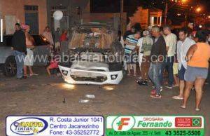 Acidente cinematográfico envolvendo quatro veículos na vila São Pedro