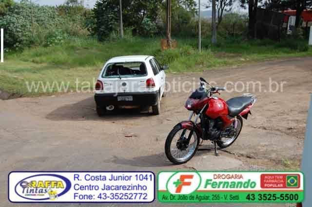 Acidente moto e carro - Tabajara noticias