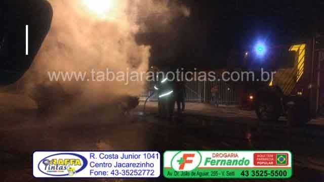 Incêndio em carro - Tabajara Noticias