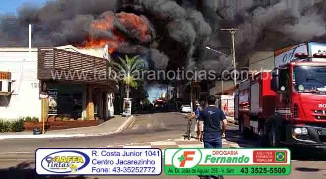 Incêndio em loja de moveis em Ourinhos - Tabajara Noticias