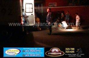 Samu socorre duas vitimas de queda de moto na Vila São Pedro