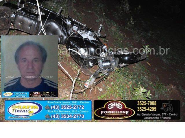 Motociclista de Assis morre em acidente em Jacarezinho - Tabajara Noticias