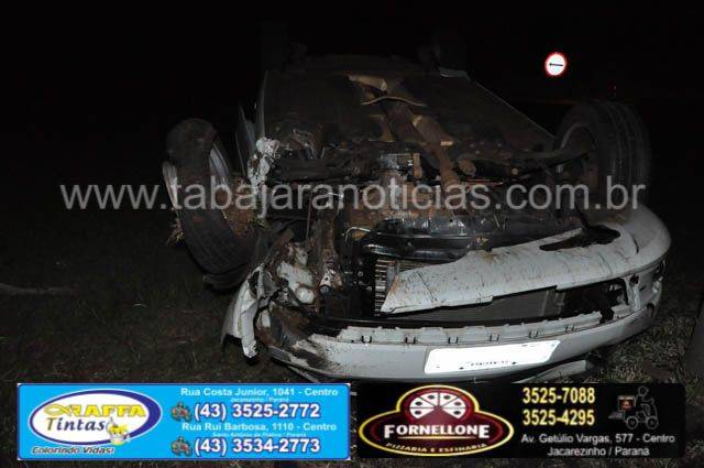 capotamento na PR 431 em Cambara - Tabajara Noticias