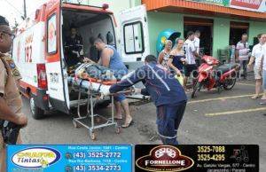 Motociclista fica ferido em queda de moto na Vila Sett