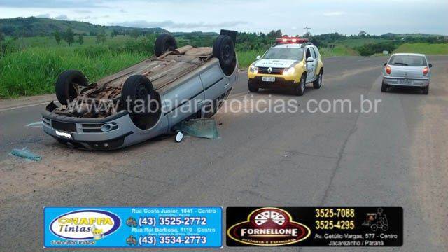 capotamento na PR 431 - Tabajara Noticias