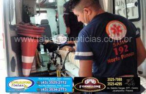 Jogador platinense tem perna quebrada em jogo de futebol em Jacarezinho