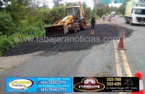 Equipes do DER realizam reparos e a PR 092 já está totalmente liberada