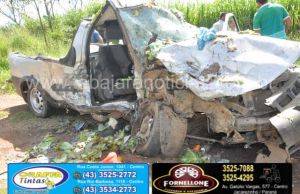 Acidente deixa três pessoas feridas no km 45 da BR 153 em Santo Antonio da Platina