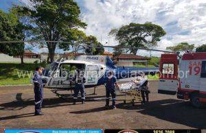 Tiro de Guerra de Jacarezinho presta apoio para remoção de paciente pelo helicóptero do SAMU