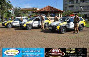 2º BATALHÃO DE POLÍCIA MILITAR DE JACAREZINHO RECEBE TRÊS NOVAS VIATURAS POLICIAIS
