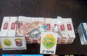 Policia Militar de Jacarezinho apreende cigarros contrabandeados do Paraguay