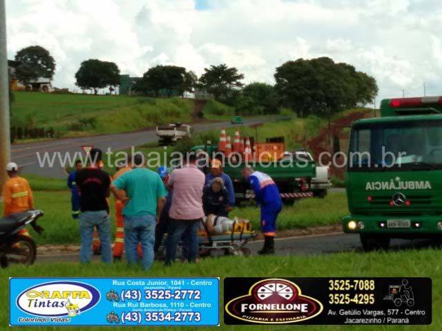 Acidente moto x caminhão BR 369 - Tabajara Noticias