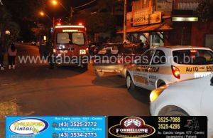 Acidente entre duas motos na Av. Manoel Ribas no centro de Jacarezinho