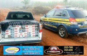 Contrabandista de cigarros tenta fugir da PRF, mas é preso na divisa de SP com PR