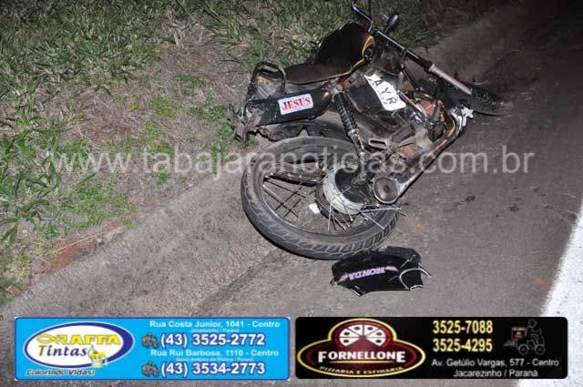 Acidente entre moto e carreta na BR 153 - Tabajara Noticias