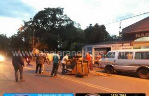 Acidente envolvendo carro, van e uma carroça deixa duas pessoas feridas no Jardim São Luis em Jacarezinho
