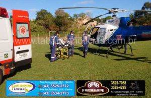 Mais um voo pela vida helicóptero realiza remoção de paciente infartado para Londrina