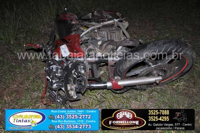 Motociclista tem parte do osso da perna arrancado em acidente na BR 153, Tabajara Noticias