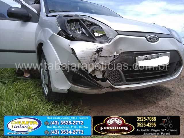 Mais um acidente no trevo da vila rural na BR 153 em Jacarezinho - Tabajara Noticias