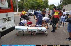 Ciclista fica ferido apos peça da bicicleta se quebrar e causar violenta queda