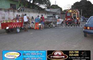 Falta de sinalização provoca acidente em cruzamento na Vila São Pedro.
