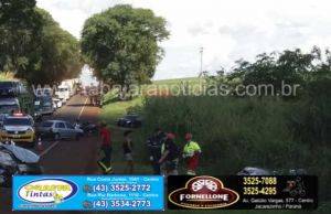 Dois acidentes na região de Bandeirantes deixa cinco feridos e três mortos entre eles uma criança