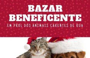 Bazar beneficente em prol dos animais carentes neste sábado dia 08