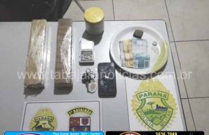 Policia Militar apreende mais de um quilo de maconha e prende dois pelo crime de tráfico