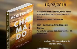 Acontece neste sábado 16 o lançamento do livro Aceitando Meu Chamado no CAT de Jacarezinho