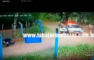 Câmera registra momento da prisão de um dos envolvidos na explosão ao banco em Ribeirão Claro