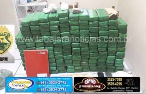 Policia Militar aprende mais de 70 quilos de maconha em Ribeirão do Pinhal.