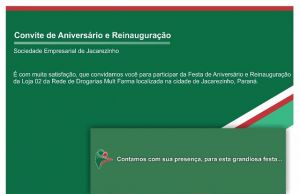 Grande festa de Aniversário e Reinauguração da Multfarma em Jacarezinho.