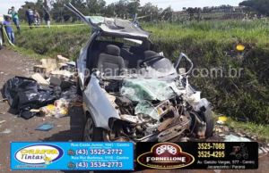 Motorista morre em acidente com carreta na PR 436 em Ribeirão do Pinhal.