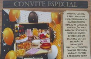 Rebel portas e madeiras comemora seu 3º aniversário e quem ganha a festa é você