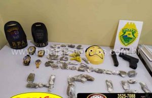 Suspeito de tráfico de drogas é preso após perseguição e tiros em Santo Antonio da Platina.
