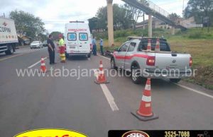 Motociclista fica ferido em acidente na BR 153 em Jacarezinho.