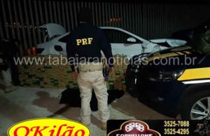 Após perseguição traficante provoca grave acidente e é presa com 469 kg de Maconha pela PRF e PRE.