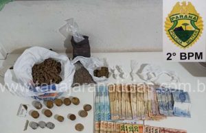 Policia Militar prende acusado de tráfico em Ribeirão Claro.